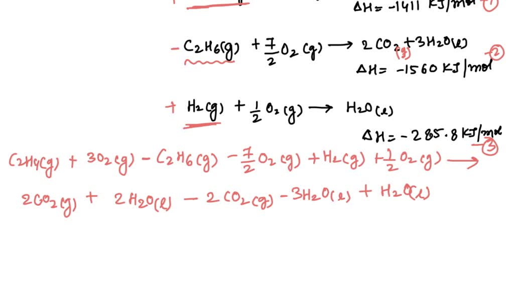 SOLVED Calculate H for the reaction C2H4 g H2 g C2H6 g