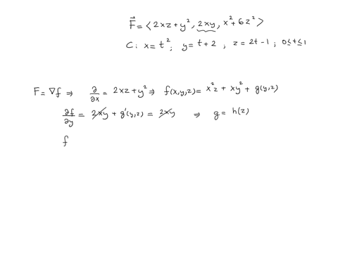 consider-f-and-c-below-fx-y-z-2xz-y2-i-2xy-j-x2-6z2-k-c-x-t2-y-t-2-z-3t-1-0-t-1-a-find-a-function-f-such-that-f-f-fx-y-z-x2zxy22z3c-b-use-part-a-to-evaluate-c-f-dr-along-the-given-curve-c-40885