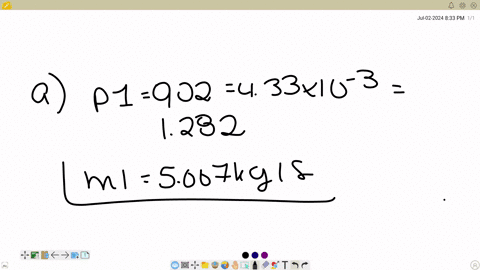 41-2-flow-of-liquid-in-a-pipe-and-mass-balance-a-hydrocarbon-liquid-enters-a-simple-flow-system-shown-in-fig-41-1-at-an-average-velocity-of-1282-mathrmm-mathrms-where-a_1433-times-10-3-mathrmm2-and-rh