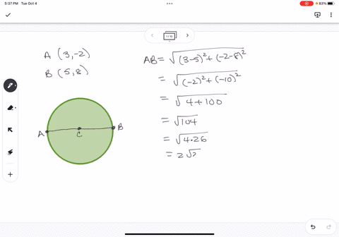 a-is-3-2-and-b-is-58-ab-is-the-diameter-of-a-circle-and-c-is-the-centre-show-that-point-d-12-lies-on-the-circle-76705