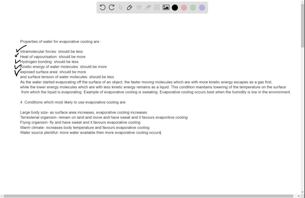 SOLVED Evaporative cooling, like many biological adaptations, is an
