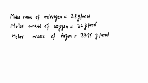 what-is-the-molar-mass-of-air-if-air-consist-of-78-n2-21-o2-and-1-ar
