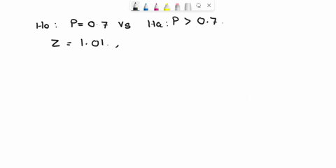 the-test-statistic-of-z101-is-obtained-when-testing-the-claim-that-p07-a-identify-the-hypothesis-test-as-being-two-tailed-left-tailed-or-right-tailed-b-find-the-p-value-c-using-a-significanc-20319