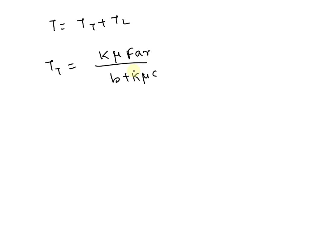 SOLVED Derive an equation for the braking torque of short shoe brake