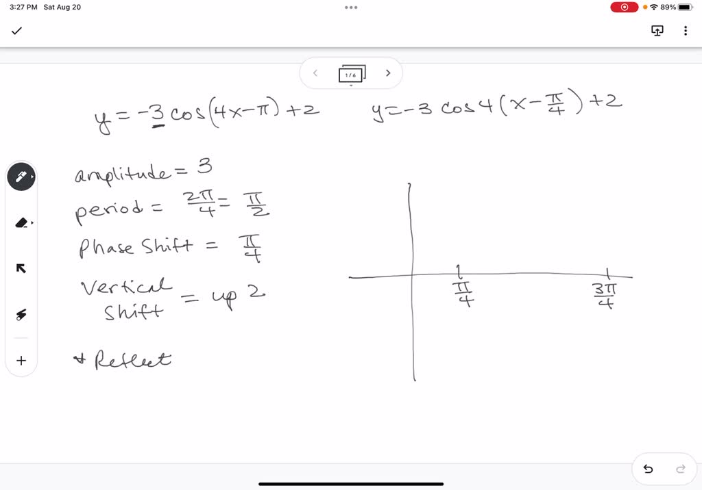 SOLVED: 18. Find the amplitude, period, phase shift, and vertical shift ...