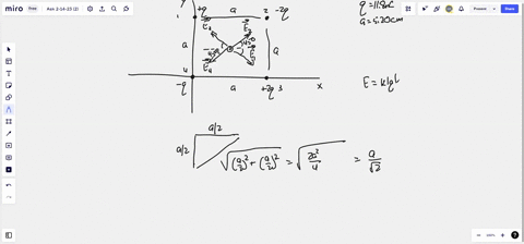 find-the-electric-field-at-the-center-of-the-square-of-the-figure-assume-the-q-118-nc-and-a-520-cm_-2q-2q-08172