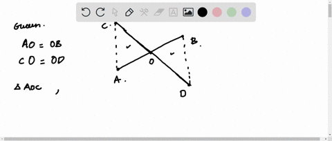 two-line-segments-ab-and-cd-intersect-each-other-at-o-such-that-ao-ob-and-co-od-prove-that-ac-bd-47666