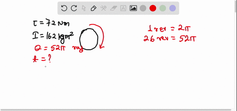 a-torque-of-72-nam-acts-on-a-wheel-with-a-moment-of-inertia-of-162-kgam2-if-the-wheel-starts-from-2