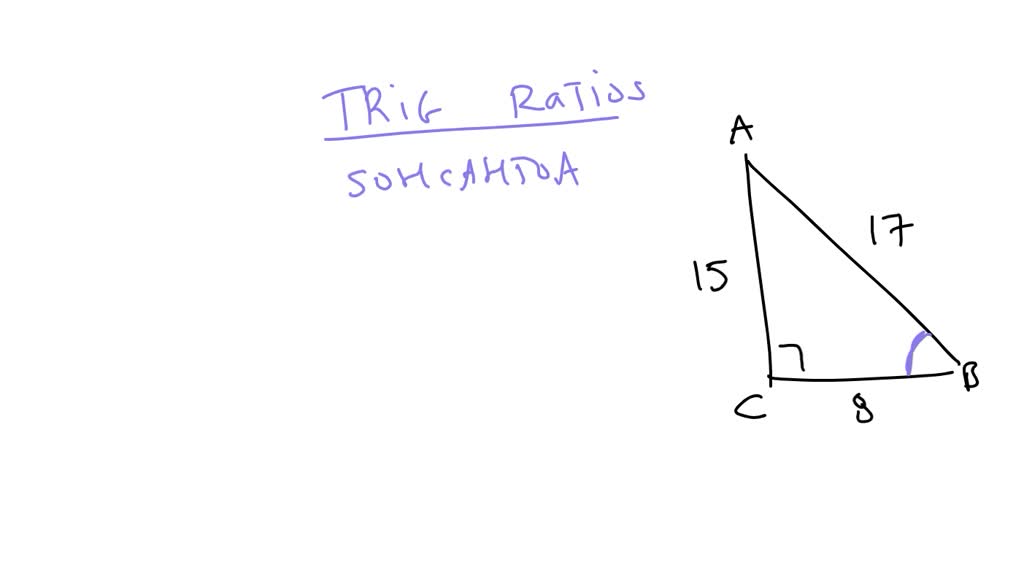 SOLVED: A Right Triangle Has Side Lengths 8, 15, And 17 As Shown Below ...