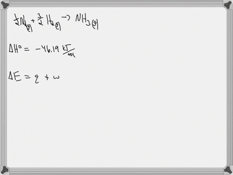 calculate-the-difference-between-the-molar-enthalpy-and-internal-energy-changes-in-the-synthesis-of-ammonia-at-298-k