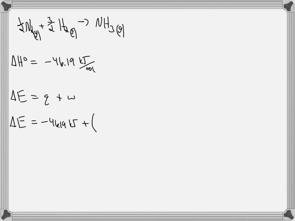 SOLVED: Calculate the difference between the molar enthalpy and ...