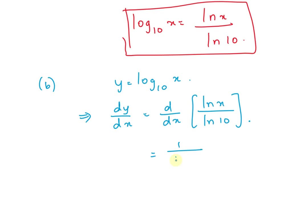 SOLVED: LogbX For All Logb A 26. A Property Of Logarithms Is That Loga ...