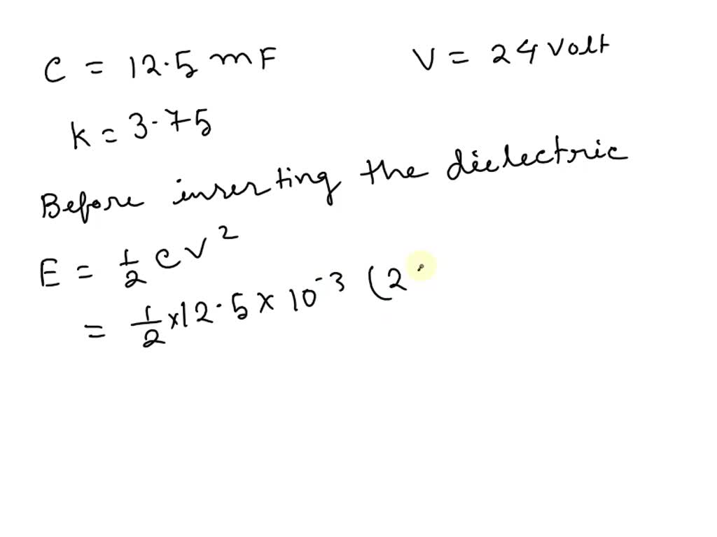 SOLVED A 12 5 MF Capacitor Is Connected To A Power Supply That Keeps A Constant Potential