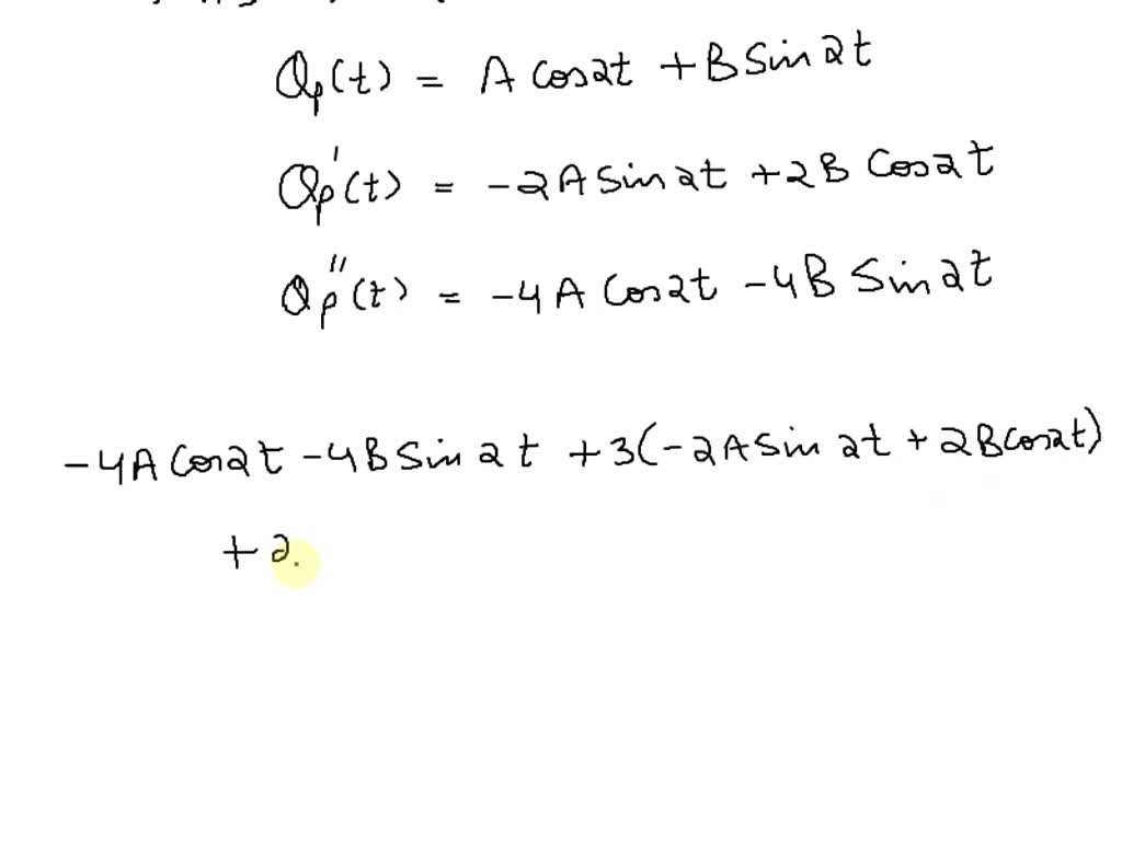 SOLVED Differential Equations An RLC circuit contains in series a