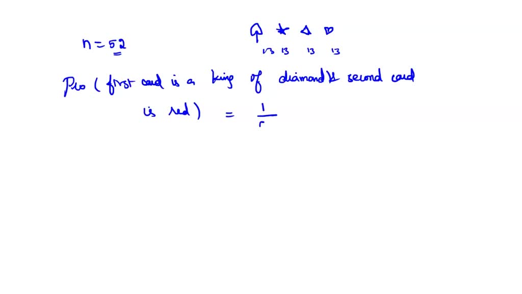 SOLVED Two cards are drawn from a regular deck of 52 cards, without