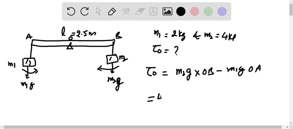 SOLVED: Consider a uniform rigid bar, total length 2.5m and mass 4Kg ...