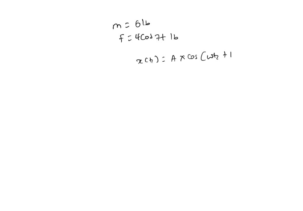 solved-if-an-undamped-spring-mass-system-with-a-mass-that-weighs-6-lb