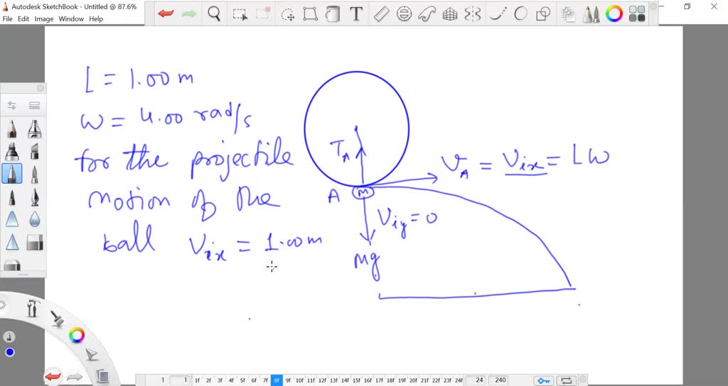 SOLVED After the string breaks, it takes 0.5s for the ball to hit the ground. Calculate (a) the