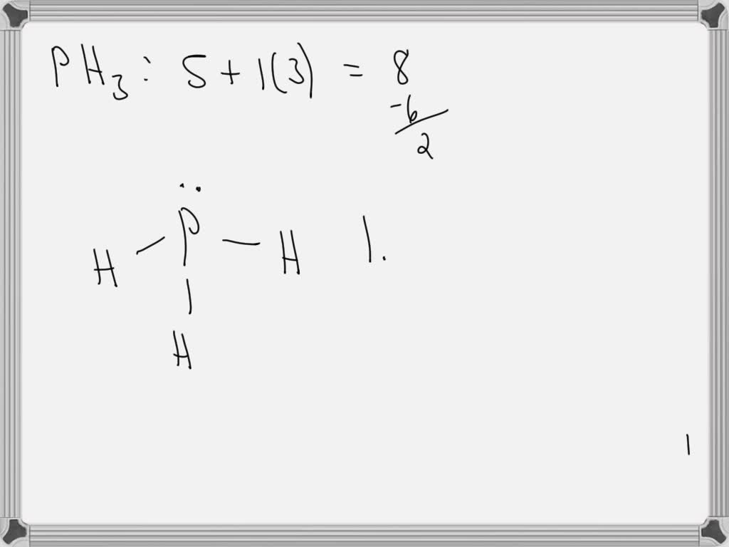 SOLVED: Draw (on paper) a Lewis structure for PH3 and answer the ...