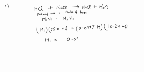 1-you-have-a-titration-experiments-in-the-lab-it-asks-you-to-find-the-concentration-of-hcl-by-using-naoh-as-a-titrant-if-a-1024-ml-of-00997-m-naoh-solution-is-used-to-neutralize-250-ml-of-hc-77208
