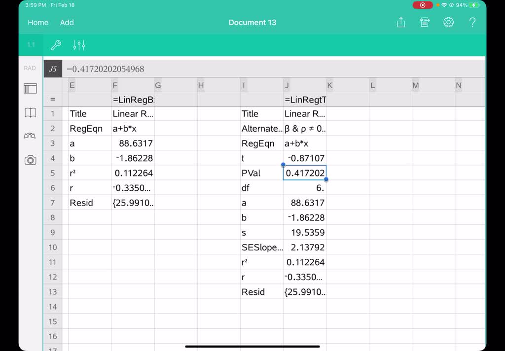 SOLVED 'Q. A student investigated the factors that affect math grades
