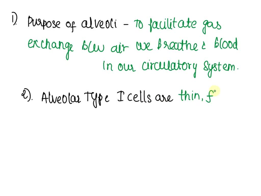 SOLVED: What is the function of the alveoli? to deliver oxygen to cells ...