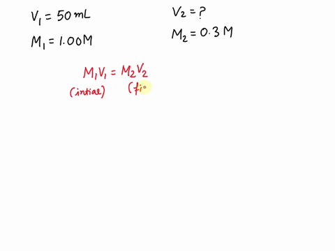 50-ml-of-a-100-m-solution-is-diluted-to-0300-m-what-is-the-final-volume-of-the-solution-a-150-ml-b-125-ml-c-167-ml-d-200-ml-e-100-ml-89488