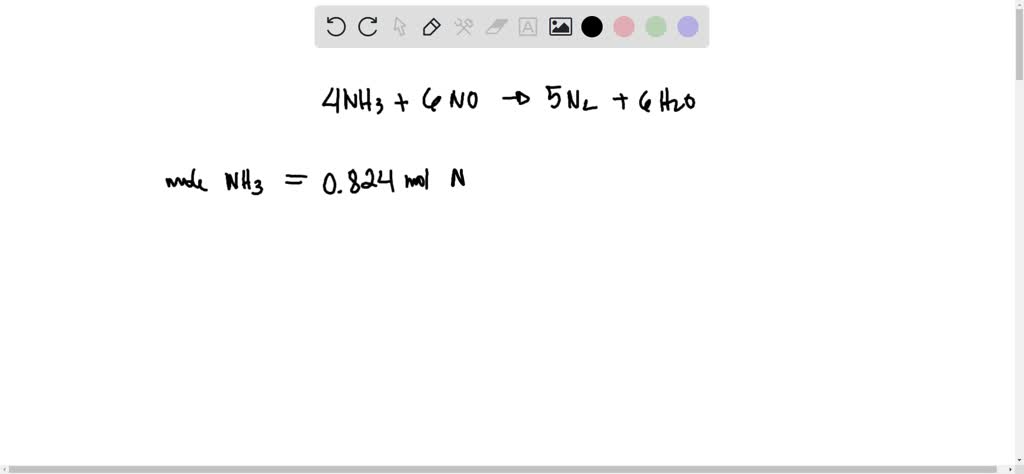 SOLVED: How many moles of NH3 are necessary to produce 0.824 mol N2