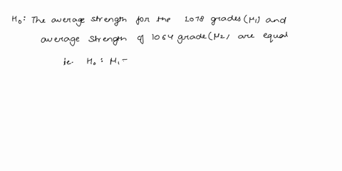 tensile-strength-tests-were-carried-out-on-two-different-grades-of-wire-rod-resulting-in-the-accompanying-data-sample-sample-mean-sample-grade-size-kglmm9-sd-aisi-1064-aisi-1078-m-129-n-129-80295