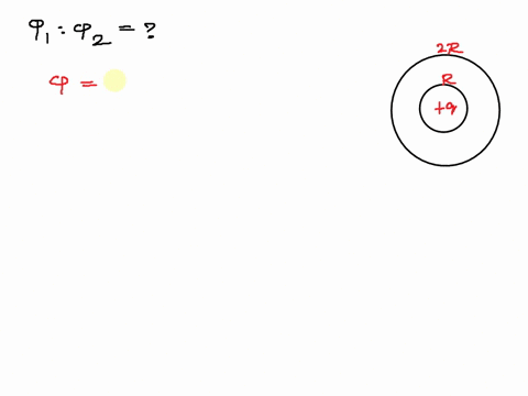 two-concentric-spherical-surfaces-enclose-a-point-charge-q-the-radius-of-the-outer-sphere-is-twice-that-of-the-inner-one-what-is-the-ratio-of-the-electric-flux-crossing-the-outer-surface-to-07037