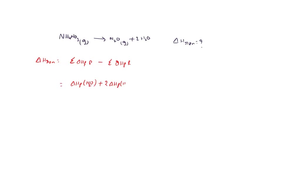 Solved Ammonium Nitrate Decomposes To N2o And Water At Temperature