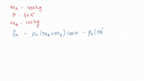 block-a-of-mass-400-kg-slides-down-an-inclined-plane-of-slope-angle-3690-at-a-constant-speed-while-plank-b-of-100-kg-rests-on-top-of-a-find-the-coefficient-of-kinetic-friction-assuming-that-93753