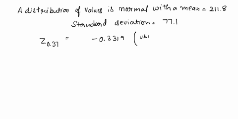 a-distribution-of-values-is-normal-with-a-mean-of-2118-and-a-standard-deviation-of-771-find-p37-which-is-the-score-separating-the-top-37-from-the-bottom-63-80997