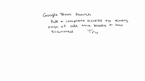 google-book-search-will-give-you-full-and-complete-access-to-every-page-of-all-the-books-it-has-scanned-group-of-answer-choices-true-false