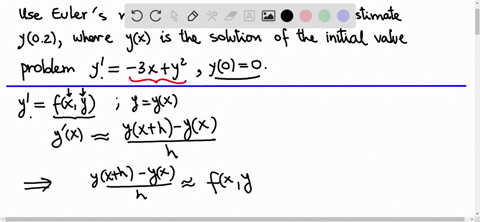 use-eulers-method-with-step-size-01-to-estimate-y02-where-yz-is-the-solution-of-the-initial-value-problem-y-3x-y-y0-0-9y02-submit-question-58032