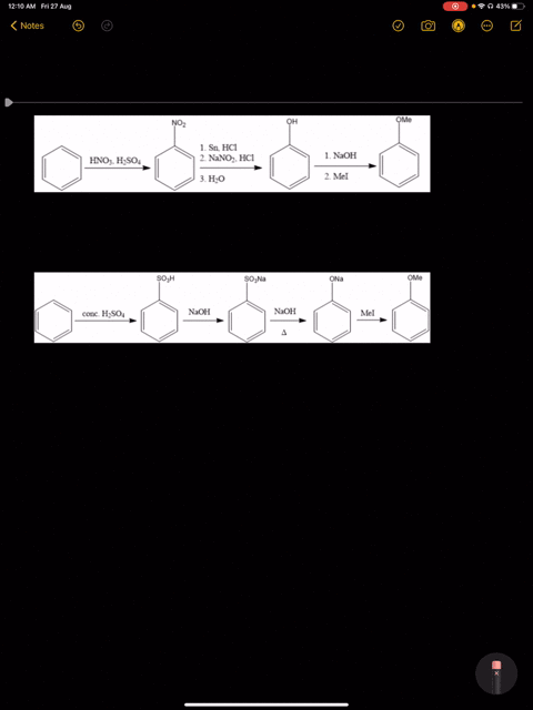 describe-two-ways-to-prepare-anisole-from-benzene
