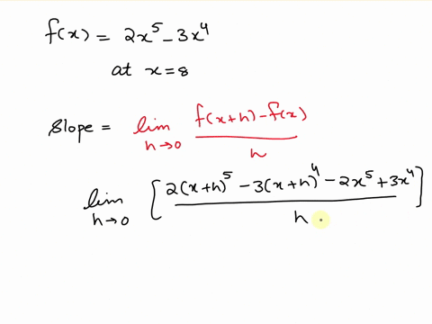 6-given-the-function-fx2x5-3x4-determine-the-slope-of-the-tangent-line-of-f-at-x8-using-the-limit-shown-below-you-do-not-have-to-simplify-your-answer-75333