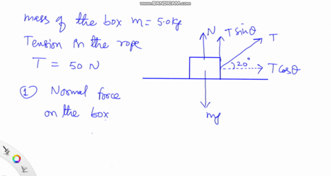 a-50-kg-box-is-pulled-across-a-horizontal-floor-by-a-rope-that-is-20o-to-the-horizontal-as-shown-in-figure-1-the-box-has-motion-to-the-right-the-tension-in-the-rope-is-50-n-1what-is-the-magn-05532