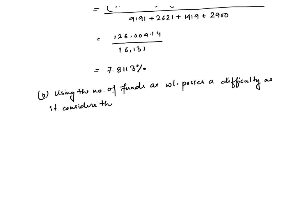 SOLVED: The following table shows the total return and the number of ...