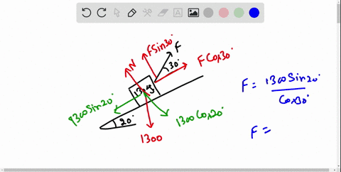a-box-is-being-dragged-up-hill-as-shown-in-the-diagram-below-there-is-a-pulling-force-on-2-the-box-that-makes-an-angle-of-300-with-respect-to-the-surface-of-the-hill-the-mass-of-the-box-is-i-31276