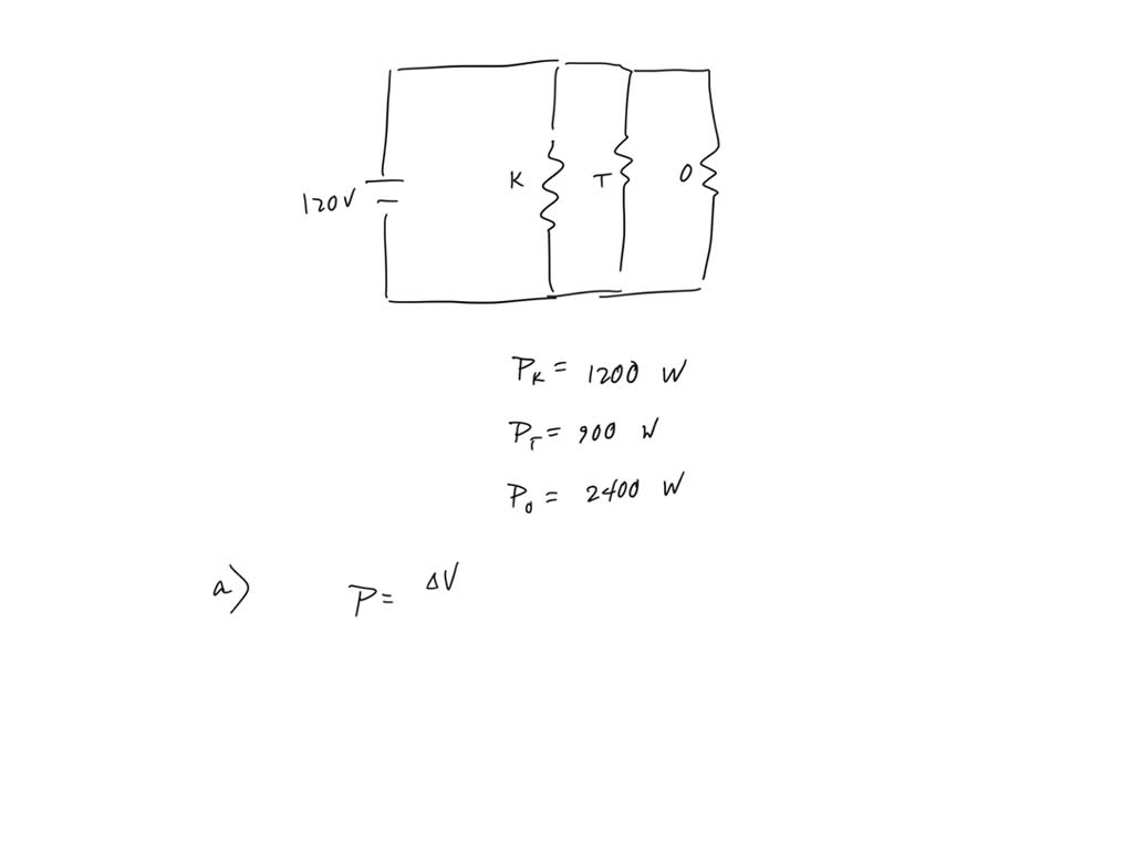 SOLVED Parallel Circuit A kitchen has three appliances connected in