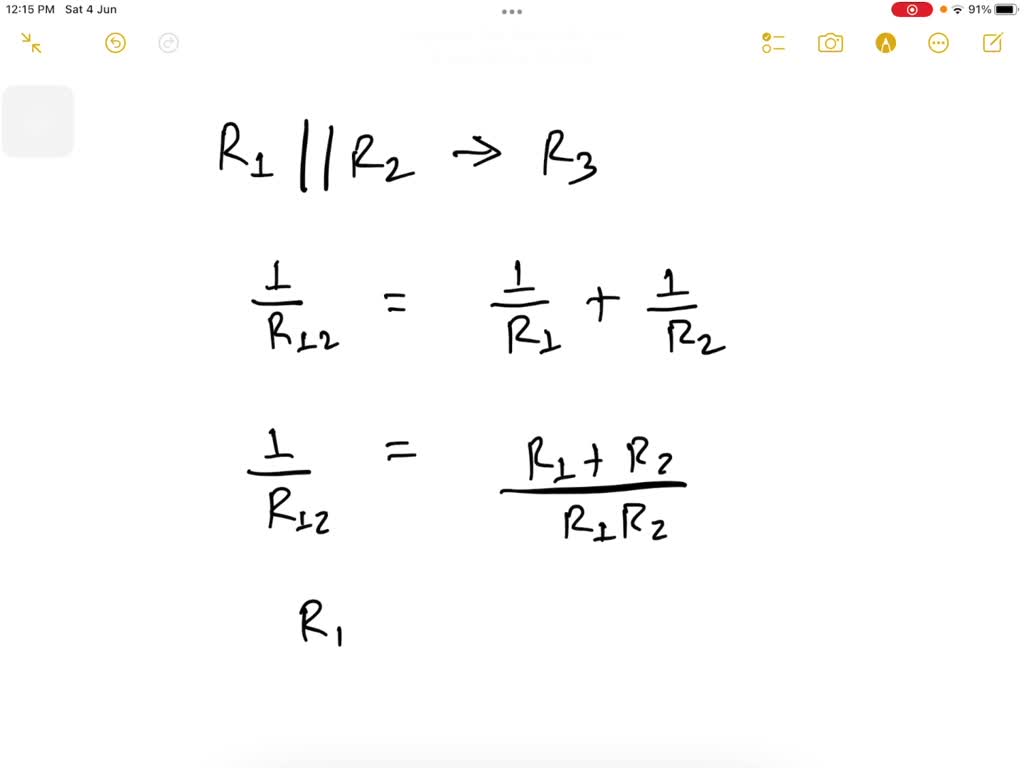 SOLVED Two resistors R1=R2=3164.9Ω are connected in parallel. The