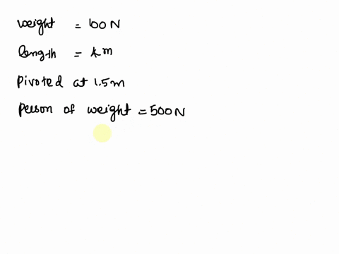 a-horizontal-uniform-board-of-weighf-100-n-and-length-4-m-is-pivoted-at-15-ma-person-weighing-500-n-is-sitting-on-the-board-how-far-to-the-left-of-the-plvot-is-the-person-sitting-02-m-04-m-o-51554