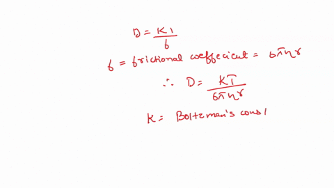 the-stokes-einstein-equation-gives-an-estimate-of-the-frictional-coefficient-f-in-terms-of-moleculat-parameters-assuming-generally-spherical-molecules-f-6-a-the-diffusion-coefficient-for-hum-28626