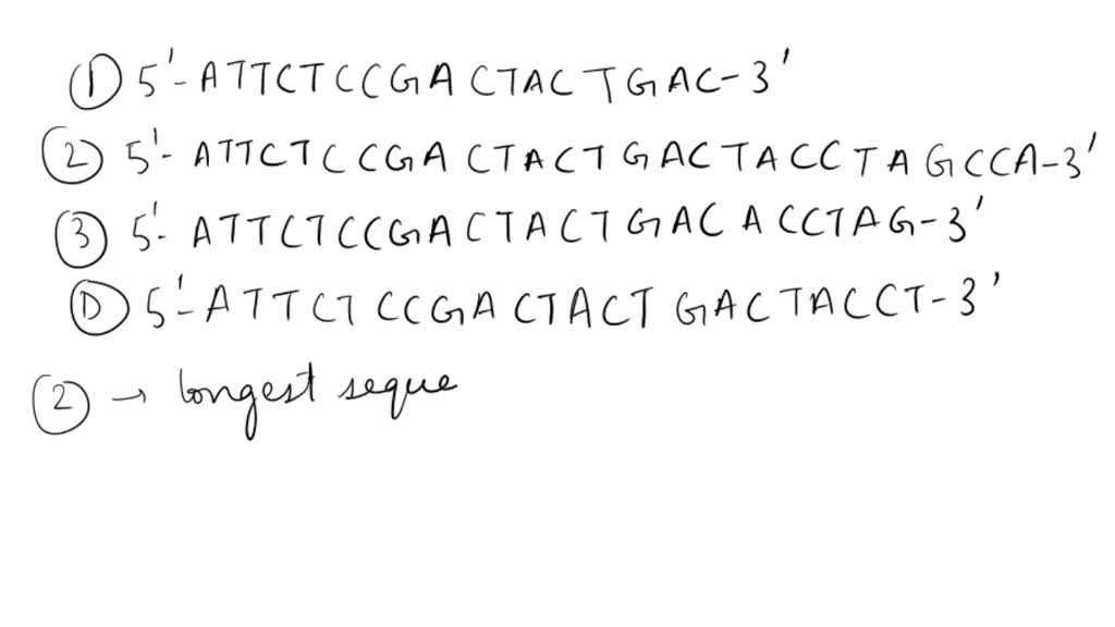 SOLVED: Section: DNA sequencing 15. 3 pts) After using the dideoxy ...