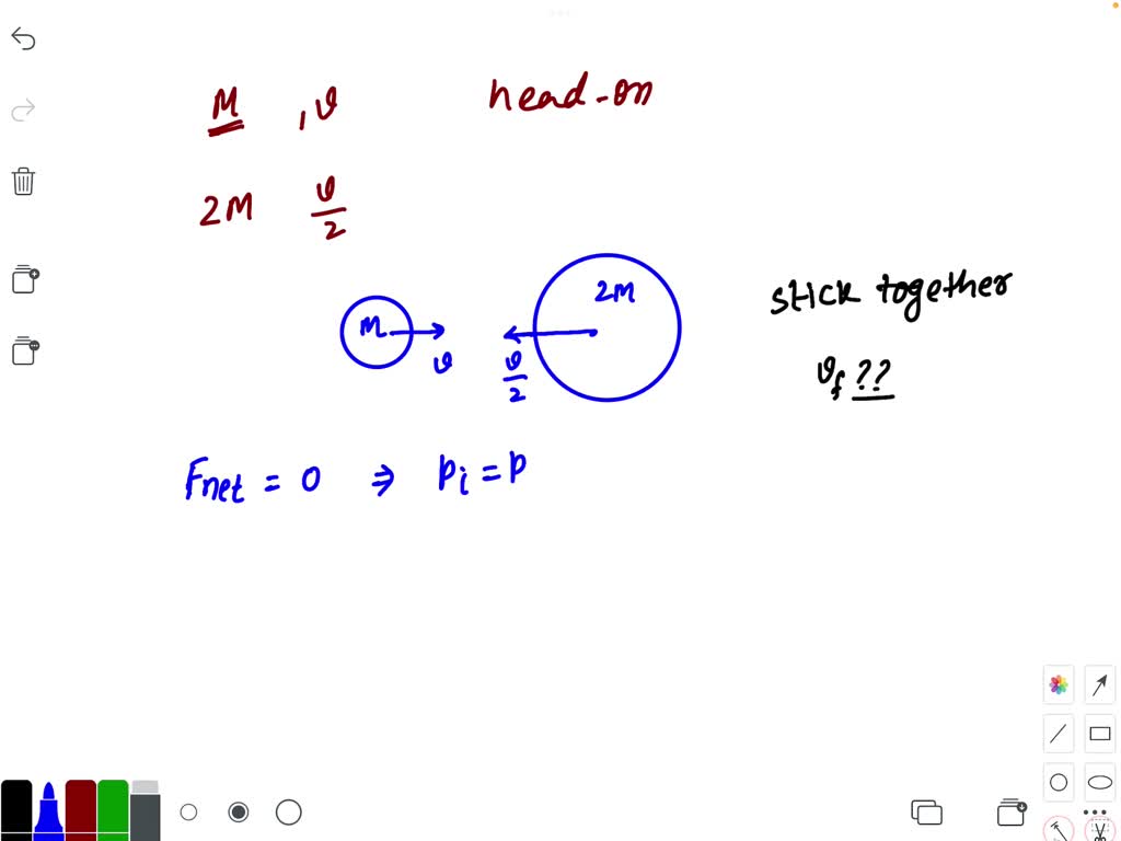 A ball of mass M and speed v collides headon with a ball of mass 2M