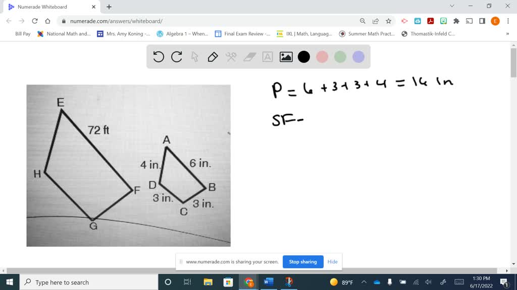 SOLVED 'Quadrilateral ABCD is the figure below represents a scaled