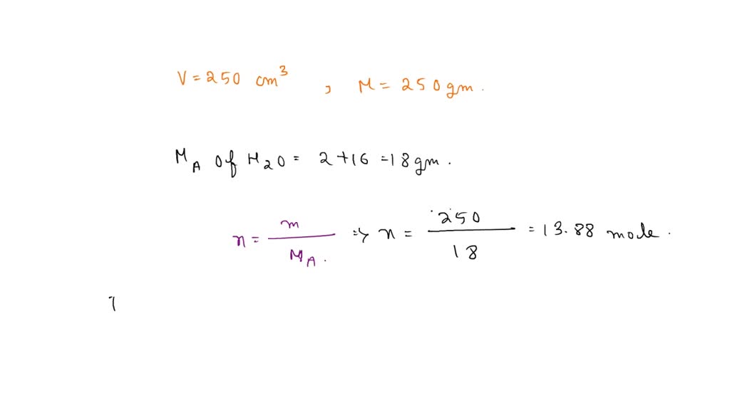 SOLVED: Calculate the number of coulombs of positive charge in 250 cm3 ...