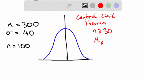 a-population-has-a-mean-of-300-and-a-standard-deviation-of-40-suppose-a-simple-random-sample-of-size-100-is-selected-and-x-is-used-to-estimate-what-is-the-probability-that-the-sample-mean-wi-59726
