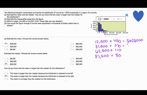 the-following-histogram-and-boxplot-summarize-tne-distribution-of-income-for-oo0-households-in-region-of-country-estimate-the-mean-and-the-median-how-do-you-know-that-the-mean-larger-than-th-99942